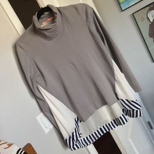 Riva Nice Price Sheer Back Turtleneck Tunic